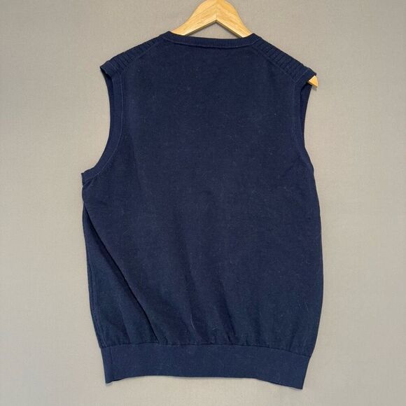 Alan Flusser Men’s Knit Sweater Vest Golf Style Size Large 100% Cotton - Picture 3 of 8
